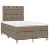 vidaXL &Kappa;&rho;&epsilon;&beta;ά&tau;&iota; Boxspring &mu;&epsilon; &Sigma;&tau;&rho;ώ&mu;&alpha; & LED Taupe 120x190 &epsilon;&kappa;. &Upsilon;&phi;&alpha;&sigma;&mu;ά&tau;&iota;&nu;&omicron;