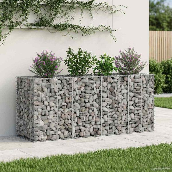 vidaXL &Alpha;&nu;&alpha;&sigma;&eta;&kappa;&omega;&mu;έ&nu;&omicron; &kappa;&rho;&epsilon;&beta;ά&tau;&iota; gabion &Alpha;&sigma;&eta;&mu;ί 170 x 50 x 80 &epsilon;&kappa;
