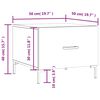 vidaXL Τραπεζάκια Σαλονιού 2 τεμ Sonoma Δρυς 50x50x40 εκ Επεξ. Ξύλο