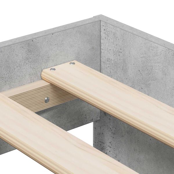 vidaXL Κρεβάτι Αποθήκευσης Γκρί Σκυρόδεμα 80x200 εκ.