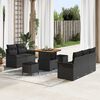 vidaXL Σετ Καναπέ Κήπου 8 pcs Μαύρο συνθετικό ρατάν