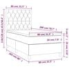 vidaXL &Kappa;&rho;&epsilon;&beta;ά&tau;&iota; Boxspring &mu;&epsilon; &Sigma;&tau;&rho;ώ&mu;&alpha; & LED &Sigma;&kappa;. &Mu;&pi;&lambda;&epsilon; 80x200 &epsilon;&kappa;. &Beta;&epsilon;&lambda;&omicron;ύ&delta;&iota;&nu;&omicron;
