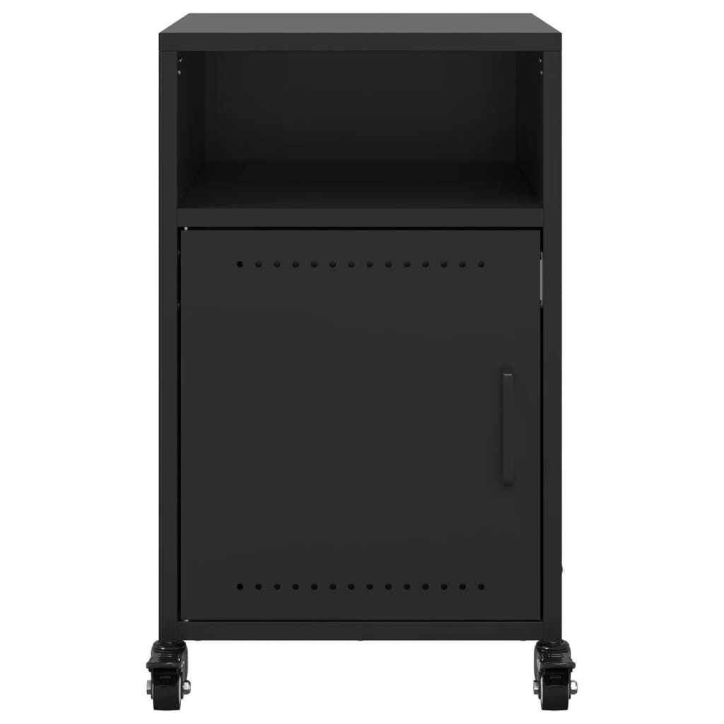 vidaXL Κομοδίνο Μαύρο 36x39x59 εκ. από Χάλυβα