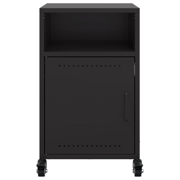 vidaXL Κομοδίνο Μαύρο 36x39x59 εκ. από Χάλυβα