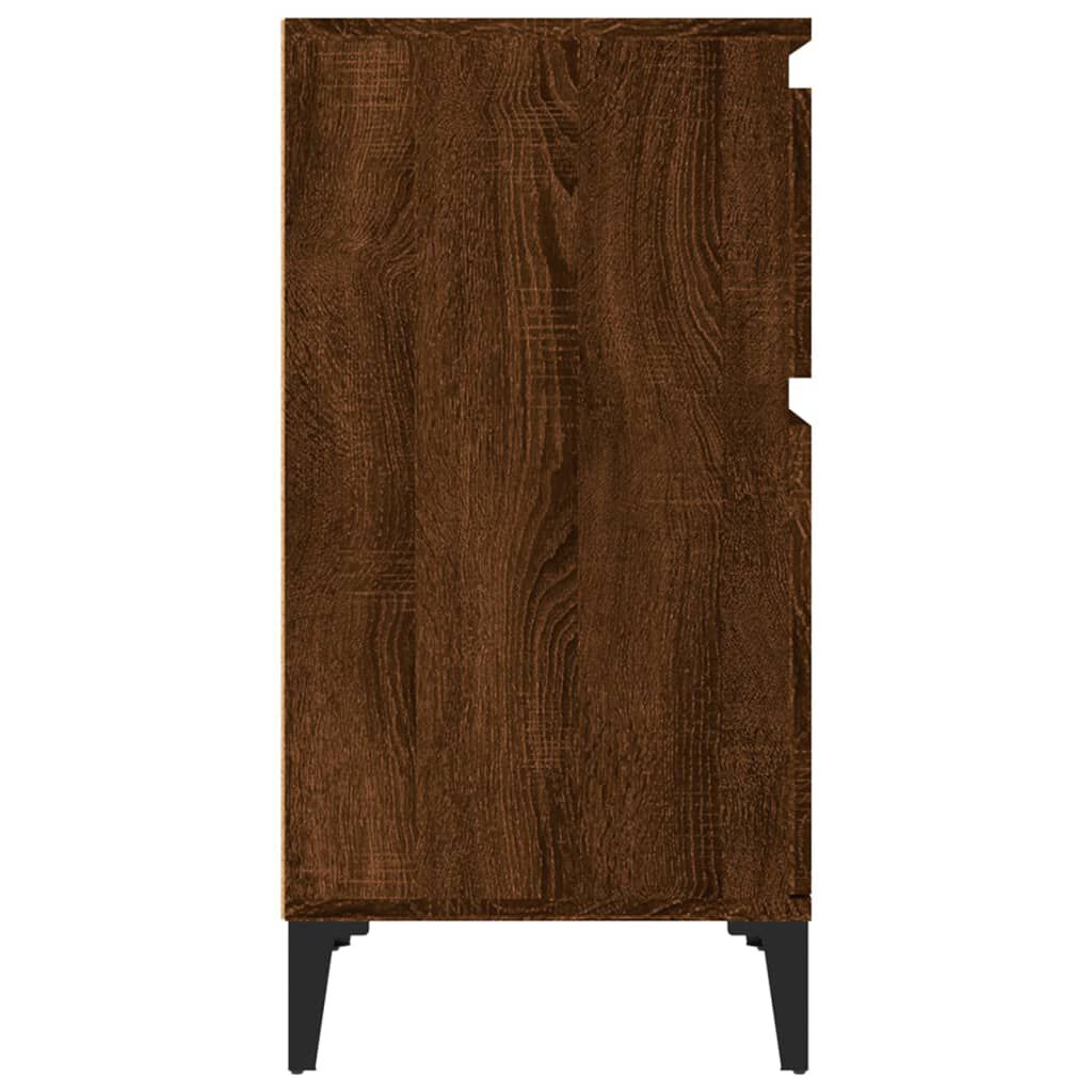 vidaXL Κομοδίνα 2 τεμ. Καφέ Δρυς 40x35x70 εκ.