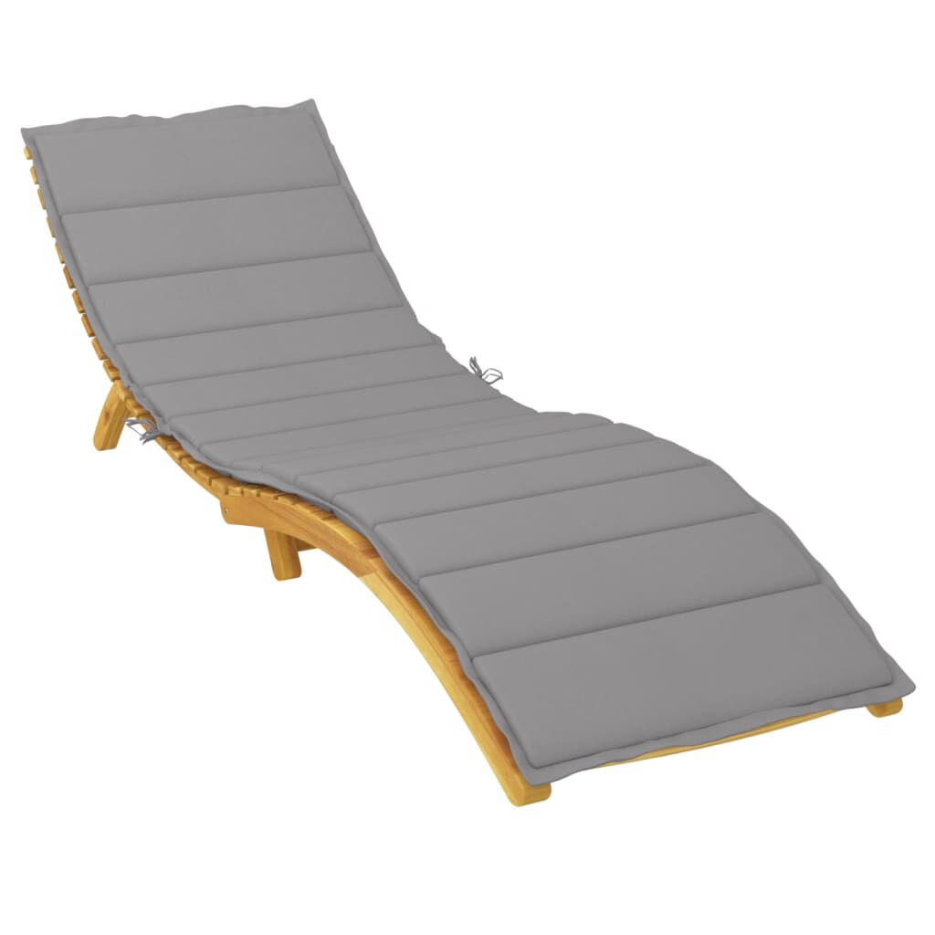 vidaXL Μαξιλάρι Ξαπλώστρας Γκρι 200 x 60 x 3 εκ. από Ύφασμα Oxford