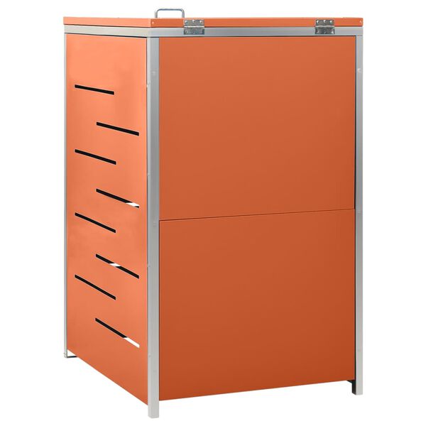 vidaXL Πλαίσιο για Κάδο Απορρ. με Ρόδες 69x77,5x112,5 εκ Αν. Ατσάλι