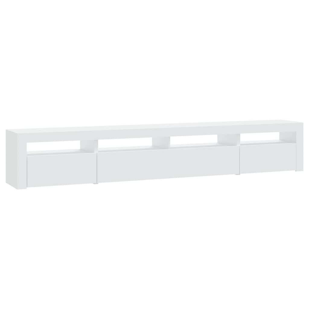 vidaXL Έπιπλο Τηλεόρασης με LED Λευκό 240x35x40 εκ.