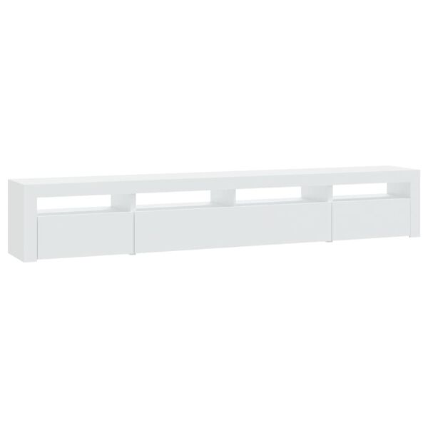 vidaXL Έπιπλο Τηλεόρασης με LED Λευκό 240x35x40 εκ.