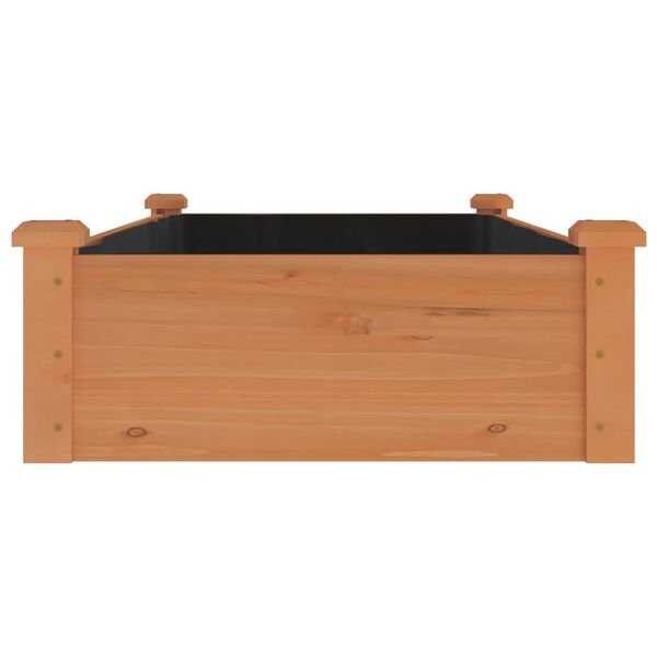 vidaXL Ζαρντινιέρα Υπερυψ. με Επένδυση Καφέ 120x60x25 εκ. Μασίφ Ελάτη