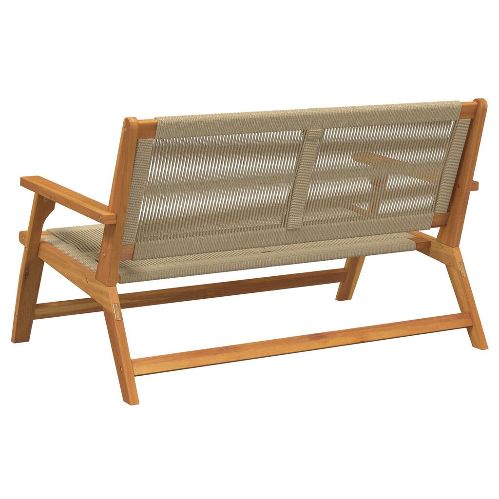 vidaXL Πάγκος Κήπου Μπεζ 76x122x73 εκ. Μασίφ Ξύλο Ακακίας