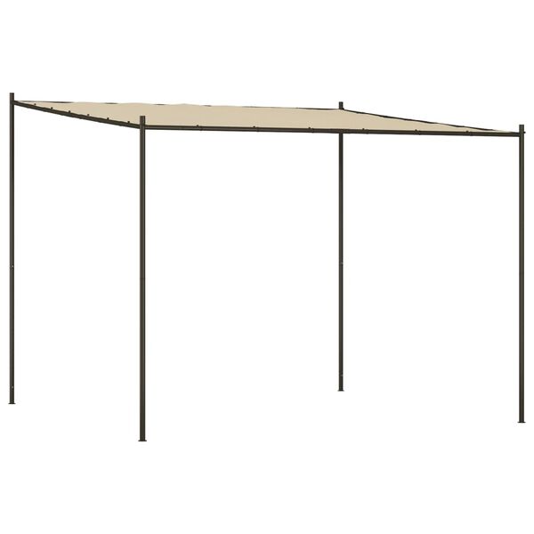 vidaXL Κιόσκι Μπεζ 3x3 μ. 180 γρ/μ² από Ύφασμα και Ατσάλι