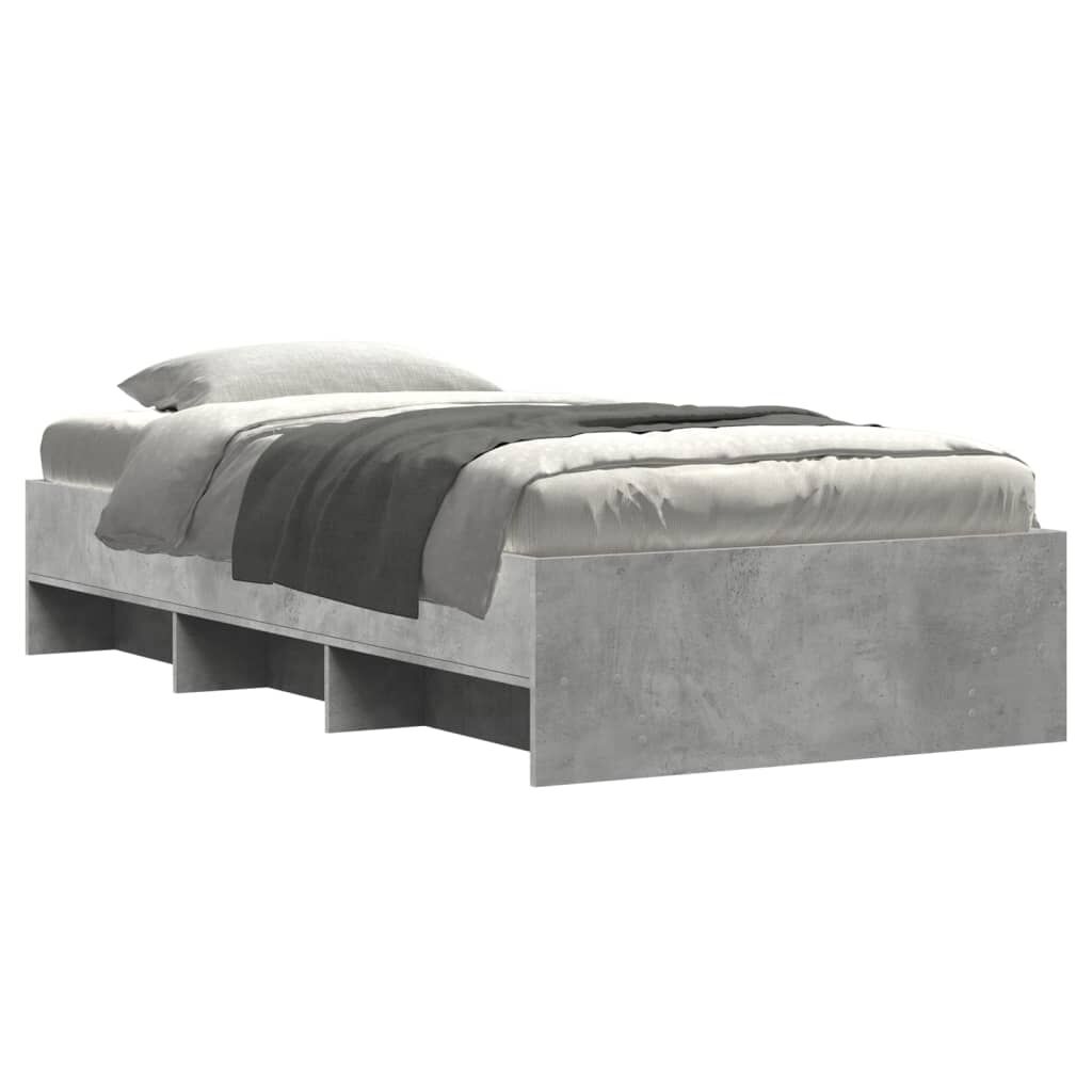 vidaXL Πλαίσιο Κρεβατιού Γκρι Sonoma 90x200 εκ. Επεξεργασμένο Ξύλο