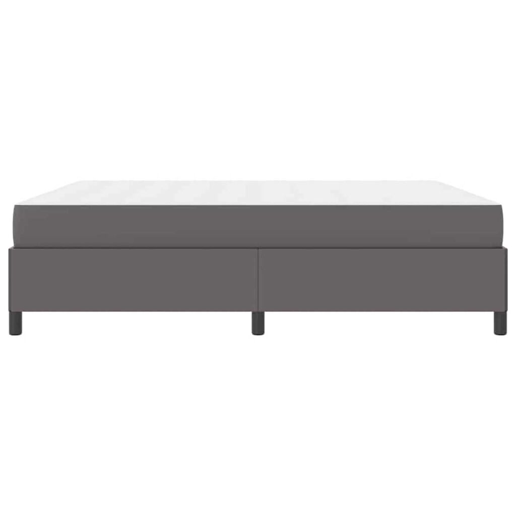 vidaXL Σκελετός κρεβατιού με στρώμα Γκρι 180 x 200 cm Τεχνητό δέρμα