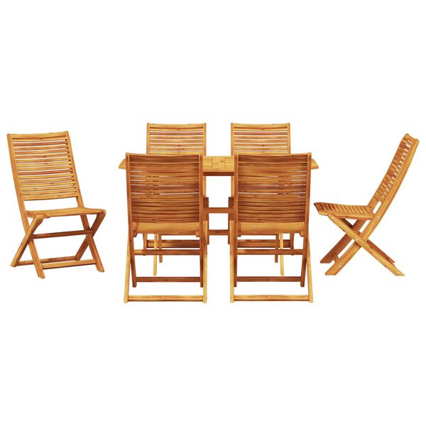 vidaXL Σετ Εξωτερικού Φαγητού 7 pcs Καστανό 135 x 85 x 75 εκ.