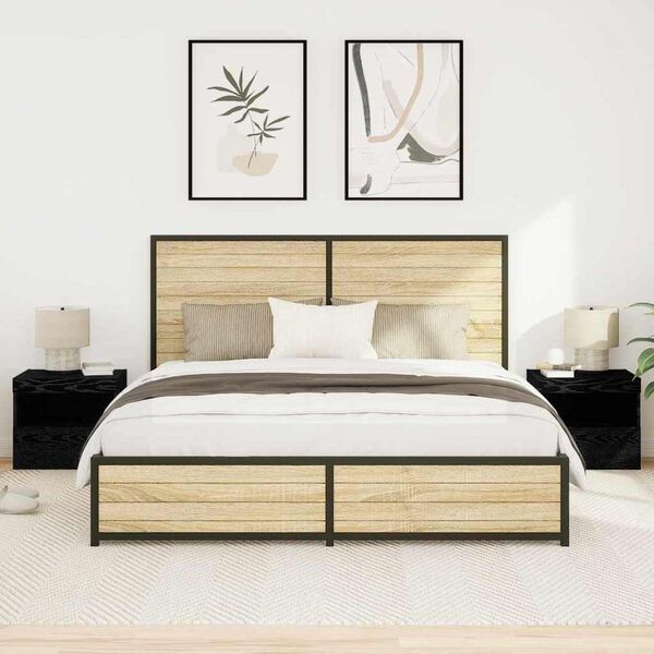 vidaXL &Kappa;&omicron;&mu;&omicron;&delta;ί&nu;&omicron; 2 pcs &Mu;&alpha;ύ&rho;&eta; &Omicron;&xi;&upsilon;ά 50 x 40 x 45 cm &Epsilon;&pi;&epsilon;&xi;&epsilon;&rho;&gamma;&alpha;&sigma;&mu;έ&nu;&omicron; &xi;ύ&lambda;&omicron;