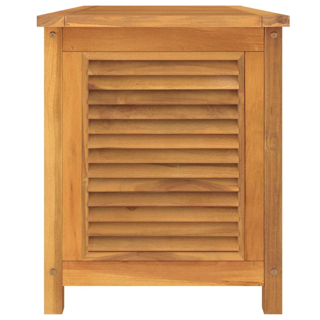 vidaXL Μπαούλο Αποθήκευσης Κήπου με Τσάντα 114x50x58εκ Μασίφ Ξύλο Teak