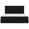 vidaXL Οθωμανικό κρεβάτι με στρώματα Μαύρο 160x200cm Velvet