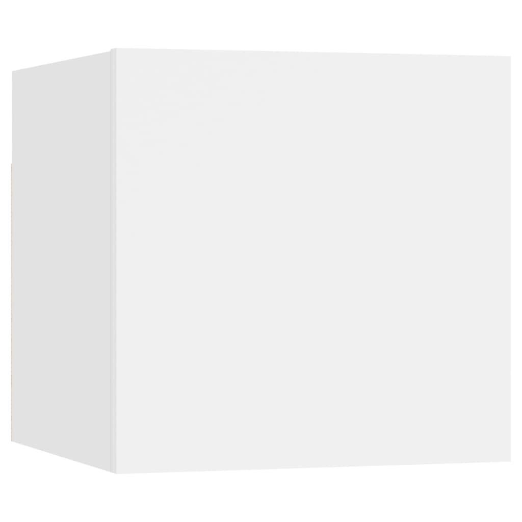 vidaXL Κομοδίνο Λευκό 30,5 x 30 x 30 εκ. από Επεξ. Ξύλο