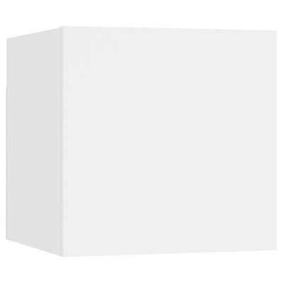 vidaXL Κομοδίνο Λευκό 30,5 x 30 x 30 εκ. από Μοριοσανίδα
