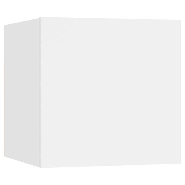 vidaXL Κομοδίνο Λευκό 30,5 x 30 x 30 εκ. από Επεξ. Ξύλο