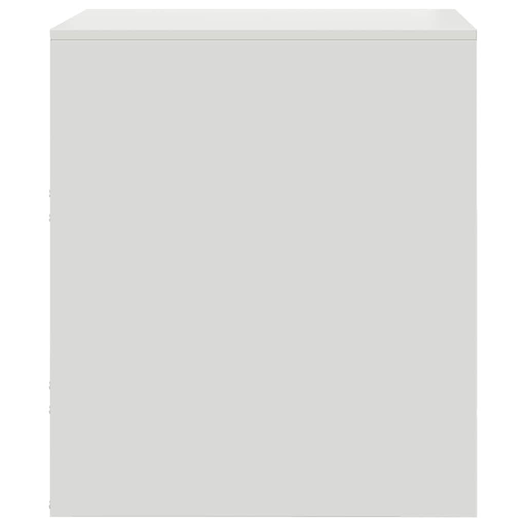 vidaXL Κομοδίνα 2 τεμ. Λευκό 34,5 x 39 x 44 εκ. από Χάλυβα