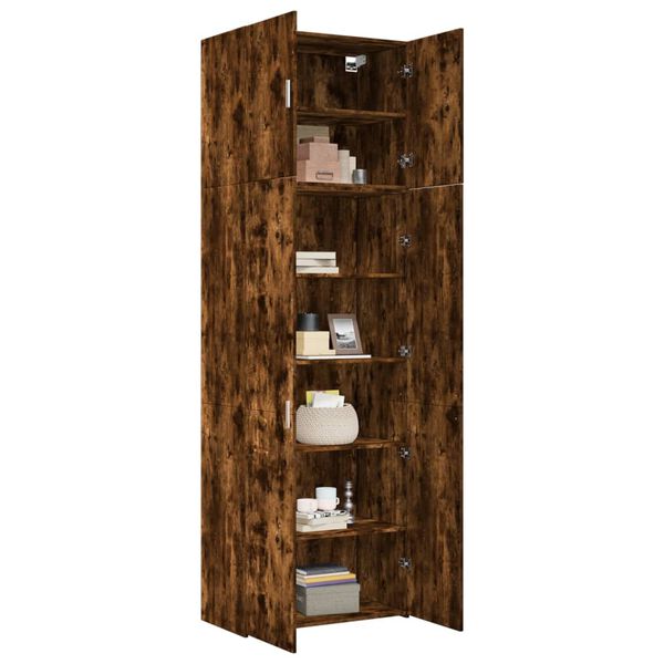 vidaXL Ντουλάπα Καπνιστή Δρυς 80x42,5x249 εκ. από Επεξεργασμένο Ξύλο