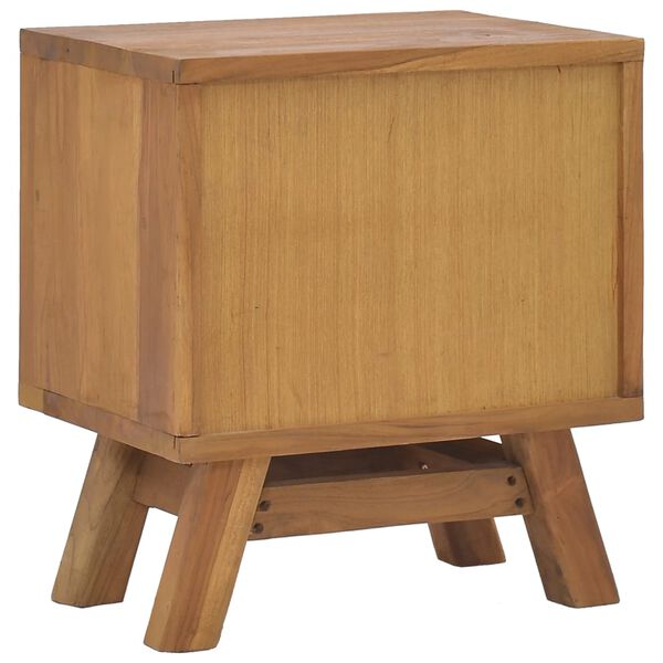 vidaXL Κομοδίνο 40 x 30 x 45 εκ. από Μασίφ Ξύλο Teak