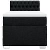 vidaXL Κρεβάτι Boxspring με Στρώμα Μαύρο 100 x 200 εκ. Υφασμάτινο