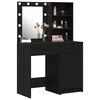 vidaXL Σετ Τραπεζιού Μακιγιάζ 2 pcs Μαύρη δρυς 50 x 41 x 135 εκ