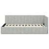 vidaXL Κρεβάτι Γωνίας με κεφαλάρι Ανοιχτό γκρι 90 εκ x 200 εκ ύφασμα