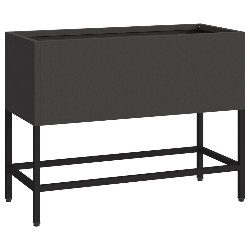 vidaXL Ανανεώσιμος Κήπος Υψηλής Διέλευσης 60x26x45 εκ Μαύρο Ατσάλι