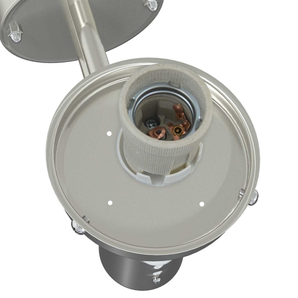 vidaXL Εξωτερικά Φωτιστικά Τοίχου 2 pcs Ασημί 28 x 25 x 38 εκ