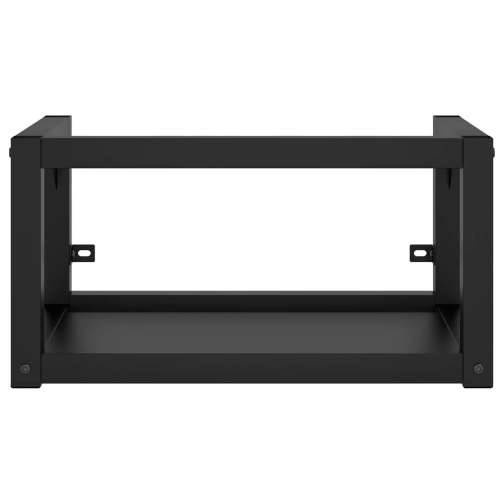 vidaXL Έπιπλο Μπάνιου Επιτοίχιο Μαύρο 40 x 38 x 31 εκ. Σιδερένιο