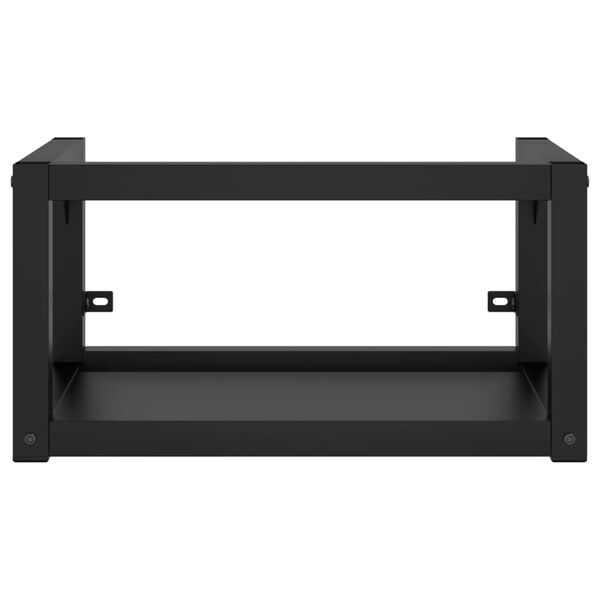 vidaXL Έπιπλο Μπάνιου Επιτοίχιο Μαύρο 40 x 38 x 31 εκ. Σιδερένιο