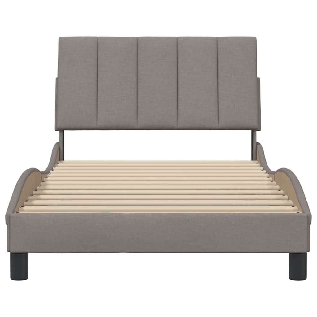 vidaXL Σκελετός Κρεβατιού Χωρίς Στρώμα Taupe 100 x 200 εκ. Υφασμάτινο
