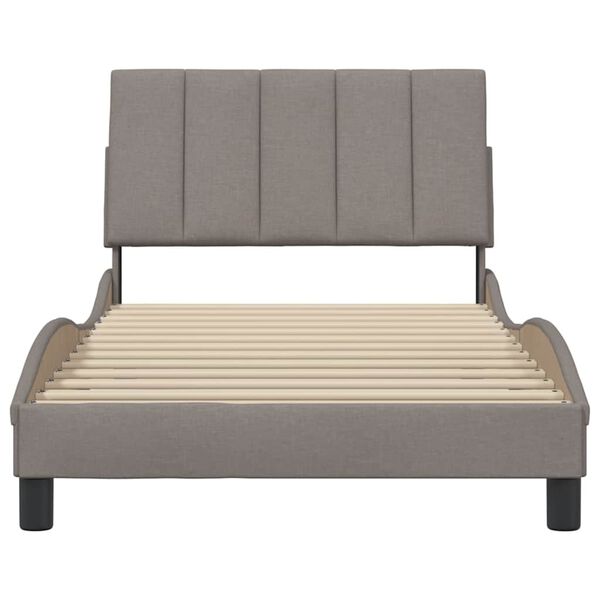 vidaXL Σκελετός Κρεβατιού Χωρίς Στρώμα Taupe 100 x 200 εκ. Υφασμάτινο