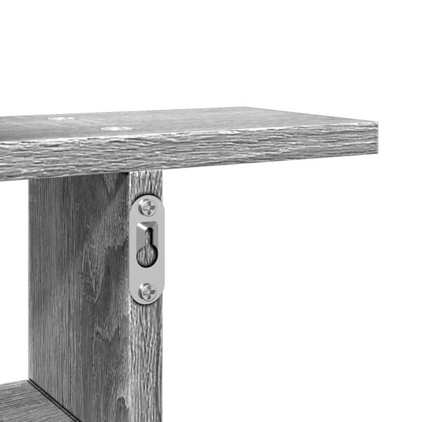 vidaXL Ραφιέρες Τοίχου 2 τεμ. Γκρι Sonoma 38x12x38 εκ. Επεξ. Ξύλο