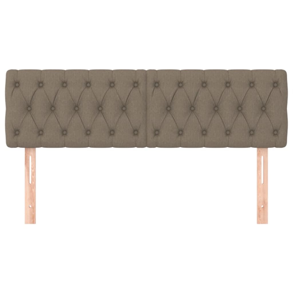 vidaXL Κεφαλάρια Κρεβατιού 2 τεμ. Taupe 72x7x78/88 εκ. Υφασμάτινο