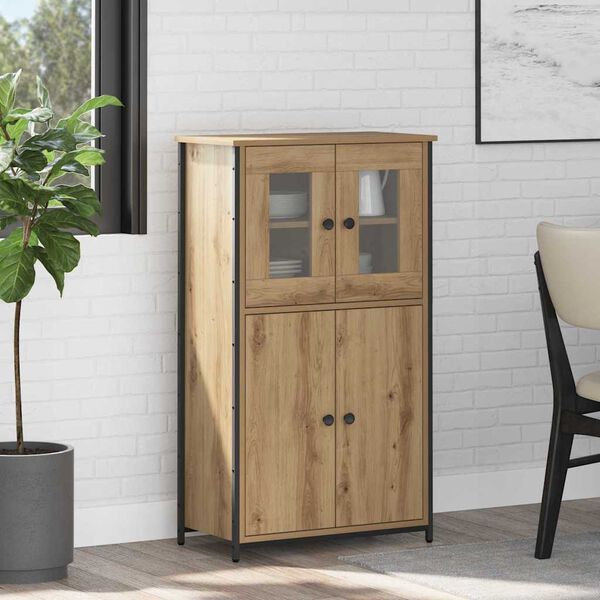 vidaXL Highboard Artisan Oak 62 x 32 x 106,5 &epsilon;&kappa; &Epsilon;&pi;&epsilon;&xi;&epsilon;&rho;&gamma;&alpha;&sigma;&mu;έ&nu;&omicron; &xi;ύ&lambda;&omicron;