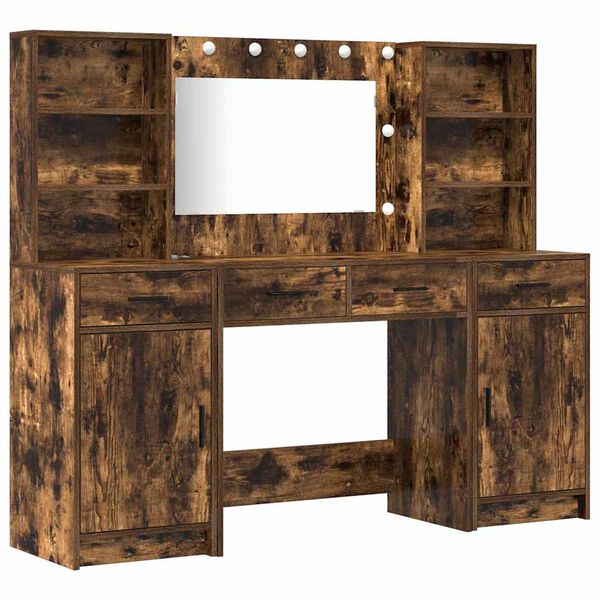 vidaXL &Sigma;&epsilon;&tau; &Tau;&rho;&alpha;&pi;έ&zeta;&iota; &Nu;&tau;&upsilon;&sigma;ί&mu;&alpha;&tau;&omicron;&sigmaf; &mu;&epsilon; LED &mu;&epsilon; &sigma;&upsilon;&rho;&tau;ά&rho;&iota; 3 pcs &Kappa;&alpha;&pi;&nu;&iota;&sigma;&tau;ό &Delta;&rho;ύ&sigmaf;