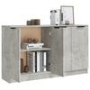 vidaXL Ντουλάπια 2 τεμ. Γκρι Σκυροδέματος 60x30x70 εκ. Επεξεργ. Ξύλο