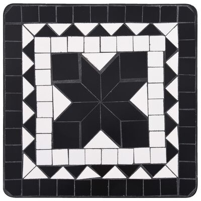 vidaXL Τραπέζι Βοηθητικό «Μωσαϊκό» Μαύρο /Λευκό Κεραμικό