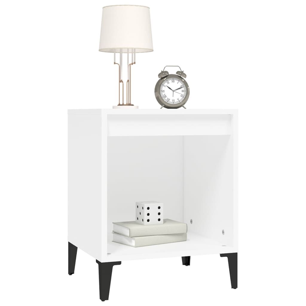 vidaXL Κομοδίνα 2 τεμ. Λευκά 40 x 35 x 50 εκ.