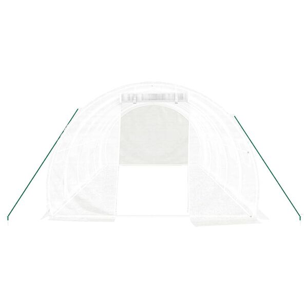 vidaXL Θερμοκήπιο Λευκό 18 μ² 6 x 3 x 2 μ. με Ατσάλινο Πλαίσιο