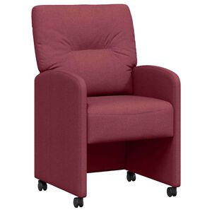 vidaXL Καρέκλες φαγητού 2 pcs Μπορντό 57 x 67 x 95 εκ ύφασμα