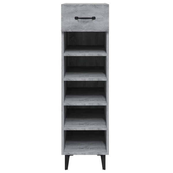 vidaXL Παπουτσοθήκη Γκρι Sonoma 30x35x105 εκ. από Επεξεργασμένο Ξύλο