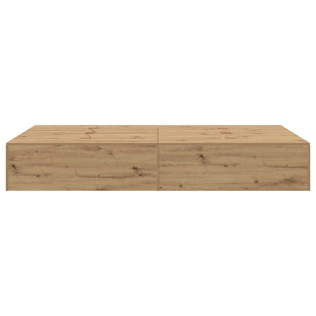 μονάδα αποθήκευσης κρεβάτι vidaXL Artisan Oak 120x190 εκ.