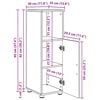 vidaXL Ντουλάπι Μπάνιου Γκρι sonoma 30 x 35 x 95 εκ Επεξεργασμένο ξύλο