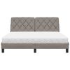 vidaXL Κρεβάτι με Στρώμα Taupe 160x200 εκ. Υφασμάτινο